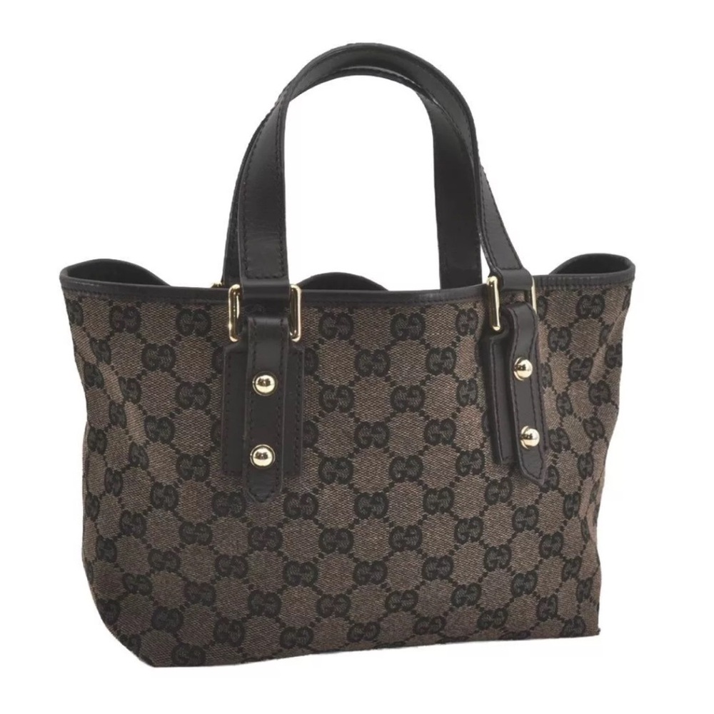 EUC Gucci GG Canvas Jaquard Joliquer Mini Tote Bag Brown